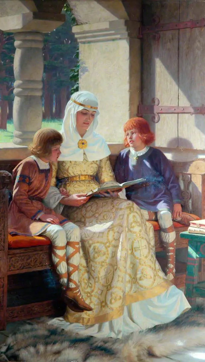 L'enfance d'Alfred le Grand - Edmund Blair Leighton