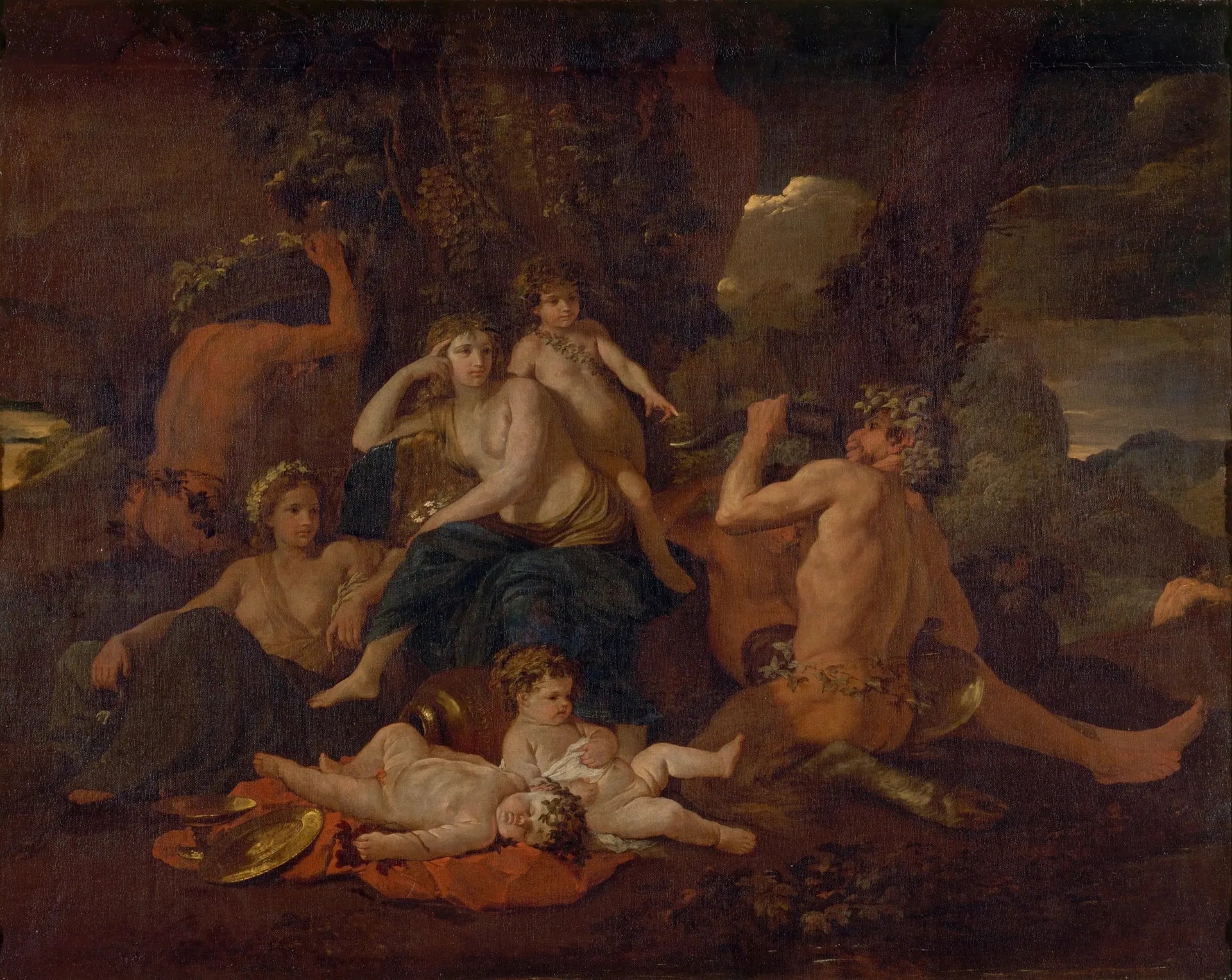 L’Enfance de Bacchus - Nicolas Poussin image 1 tableau peint à l’huile sur toile