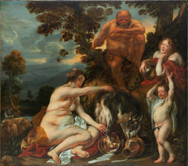 L'enfance de Jupiter - Jacob Jordaens image 1 reproduction de peinture à l’huile