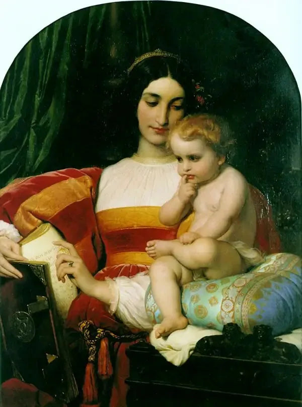 L'Enfance du Pic de la Mirandole - Paul Delaroche image 1 tableau peint à l’huile sur toile