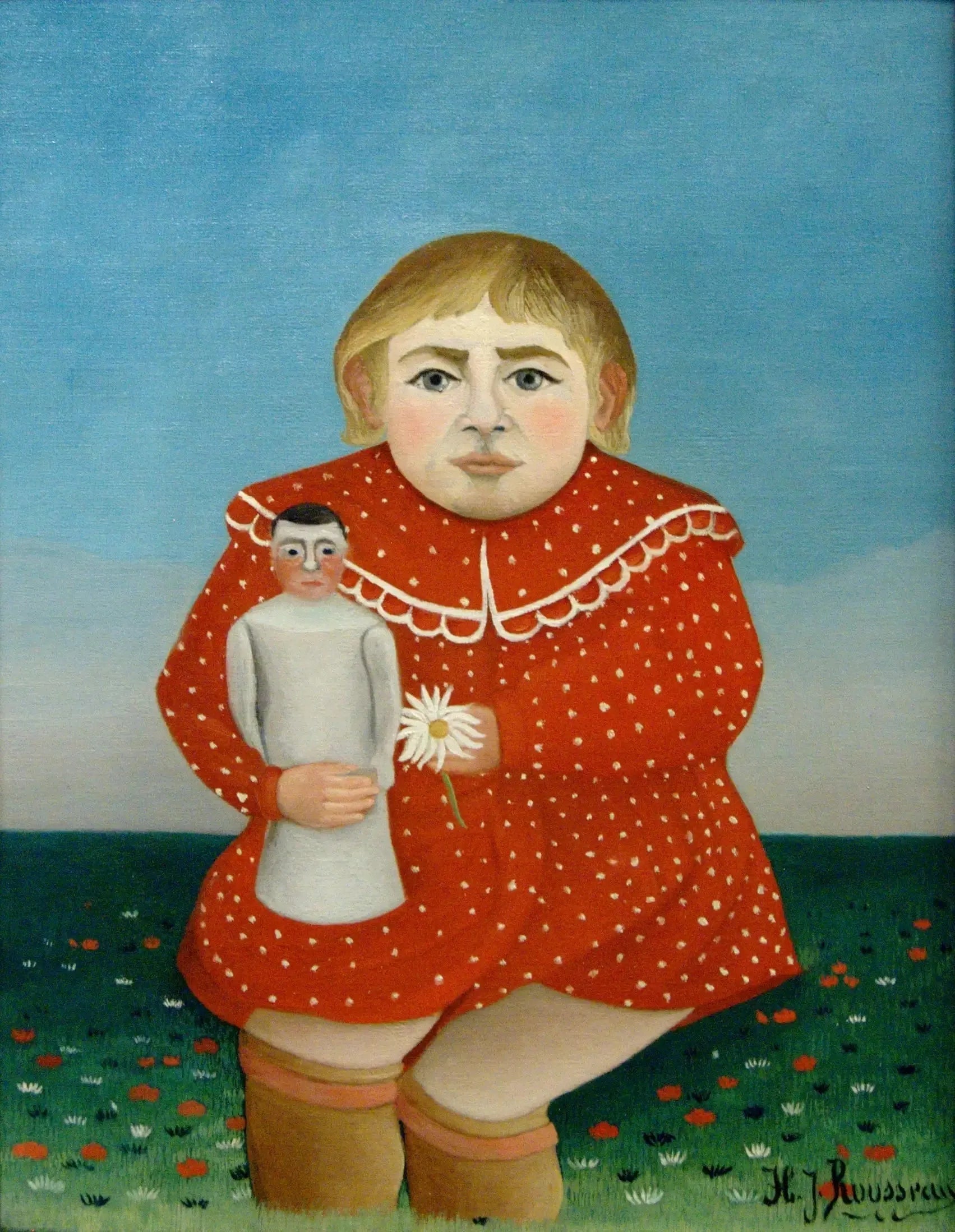 L'Enfant à la poupée - Henri Rousseau image 1 reproduction artisanale de tableau