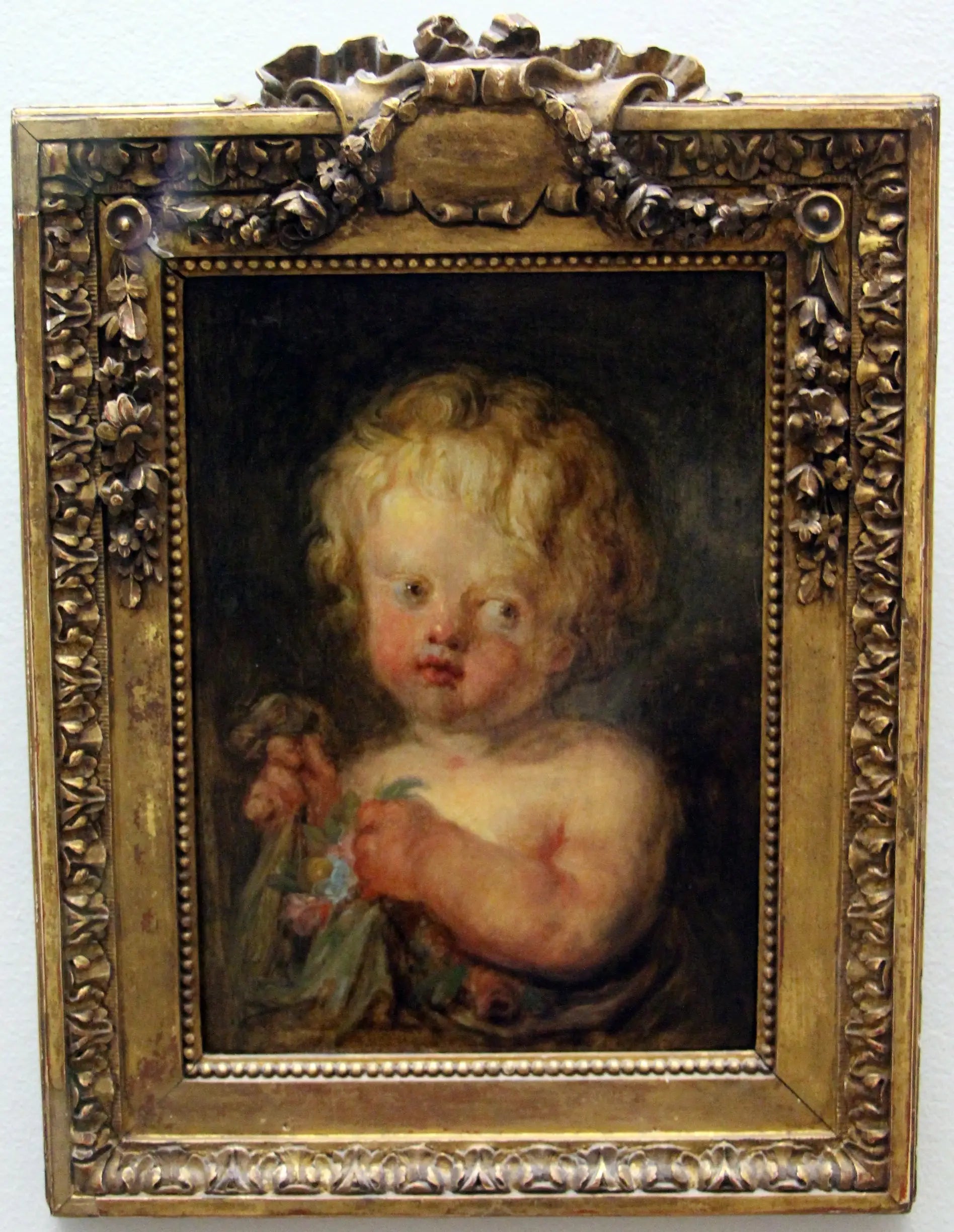L'Enfant aux fleurs - Jean-Honoré Fragonard image 1 tableau peint à l’huile sur toile