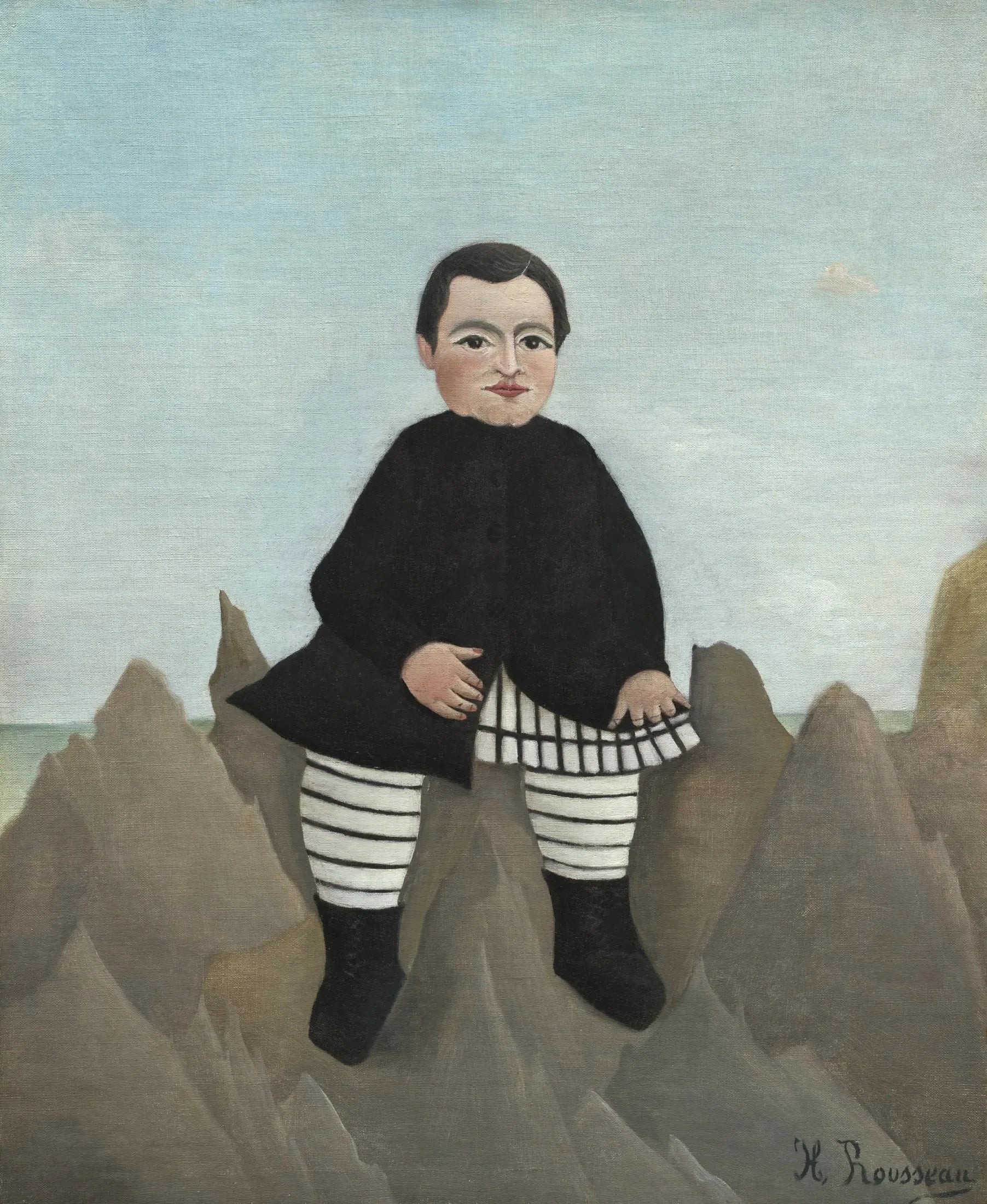 L'Enfant aux rochers - Henri Rousseau image 1 tableau peint à l’huile sur toile