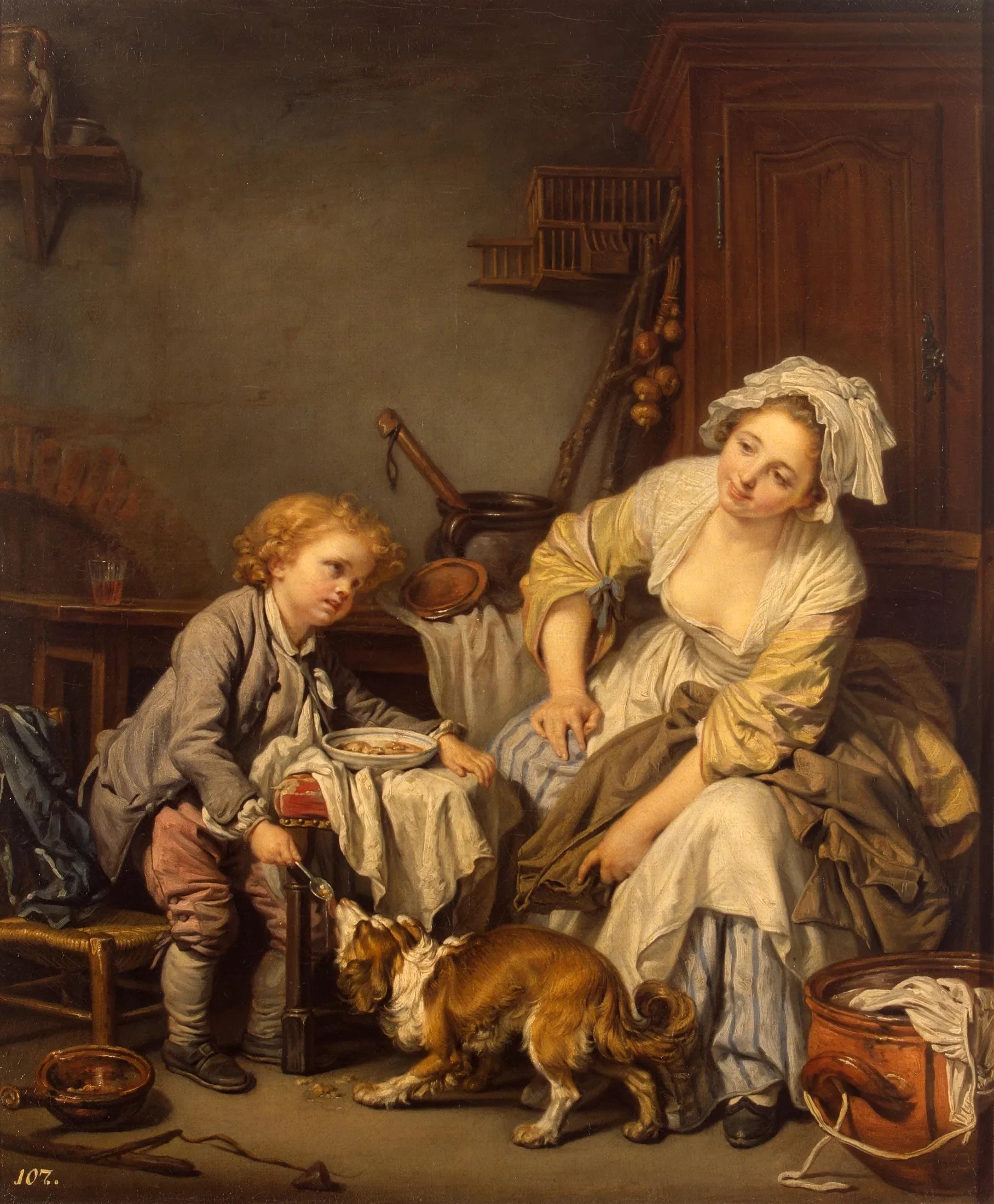 L’enfant gâté - Jean-Baptiste Greuze image 1 reproduction artisanale de tableau