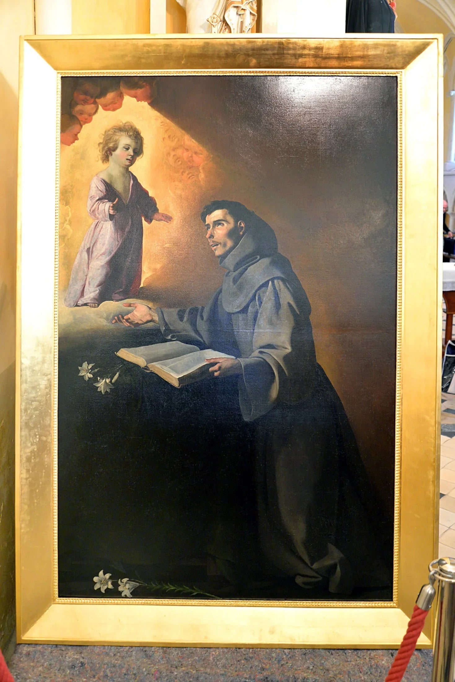 l'Enfant Jésus apparaissant à saint Antoine de Padoue - Francisco de Zurbarán image 1 copie peinte à la main à l’huile