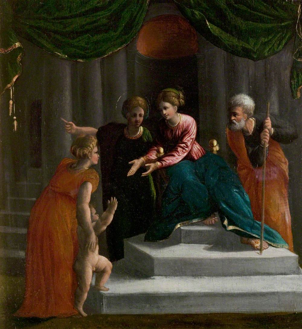 L'Enfant Jésus apprenant à marcher (Présentation au Temple) - Dosso Dossi image 1 copie de tableau peinte à la main