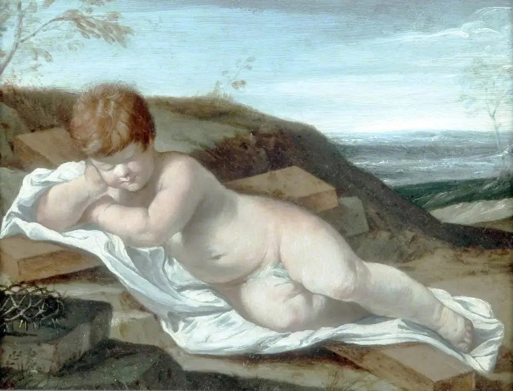 L'Enfant Jésus endormi sur la Croix - Guido Reni image 1 tableau peint à l’huile sur toile