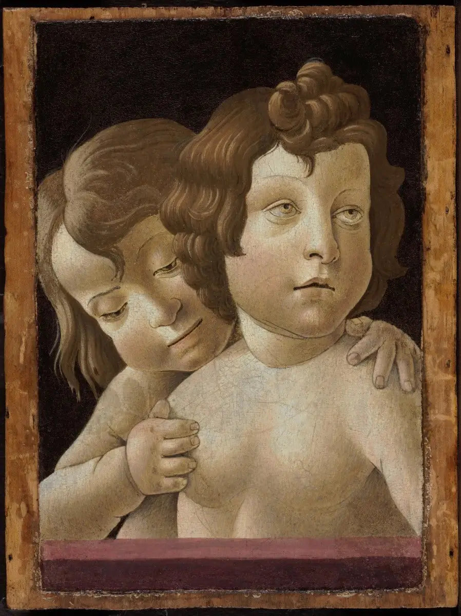 L'Enfant Jésus et le petit Jean-Baptiste - Sandro Botticelli image 1 copie peinte à la main à l’huile