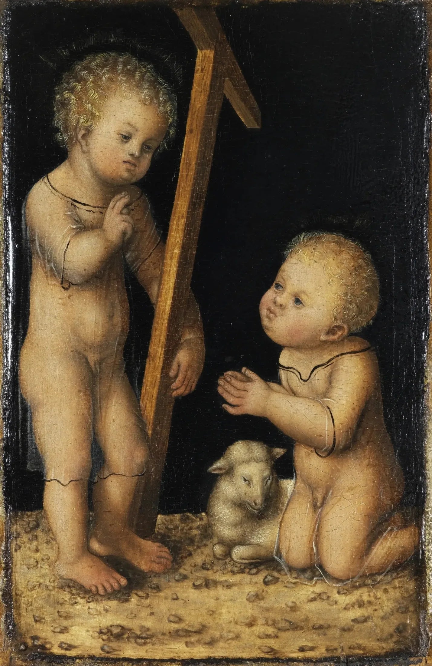 L'Enfant Jésus et saint Jean - Lucas Cranach the Elder image 1 reproduction artisanale de tableau