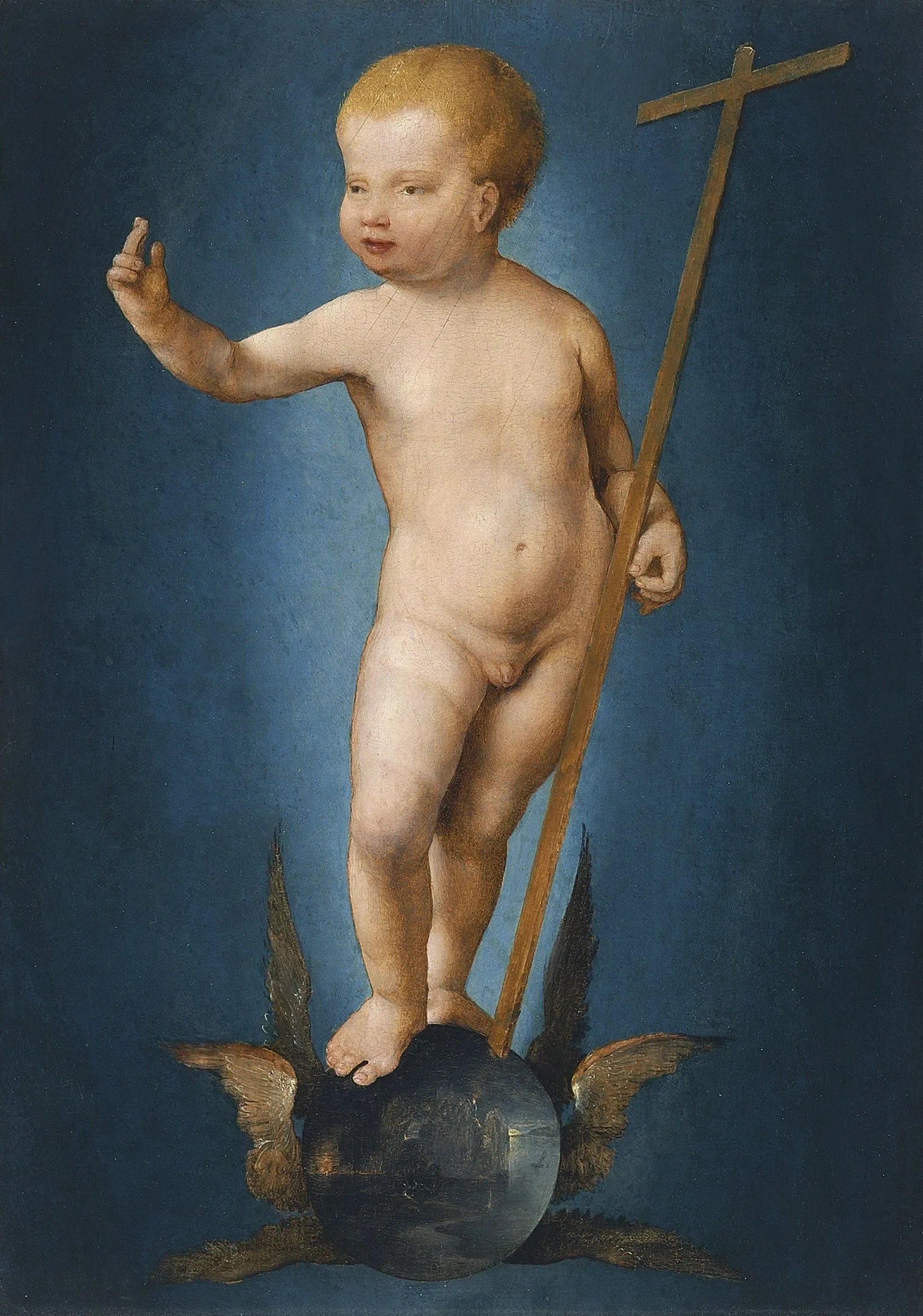 L'Enfant Jésus sur le globe du monde - Joos van Cleve image 1 reproduction artisanale de tableau