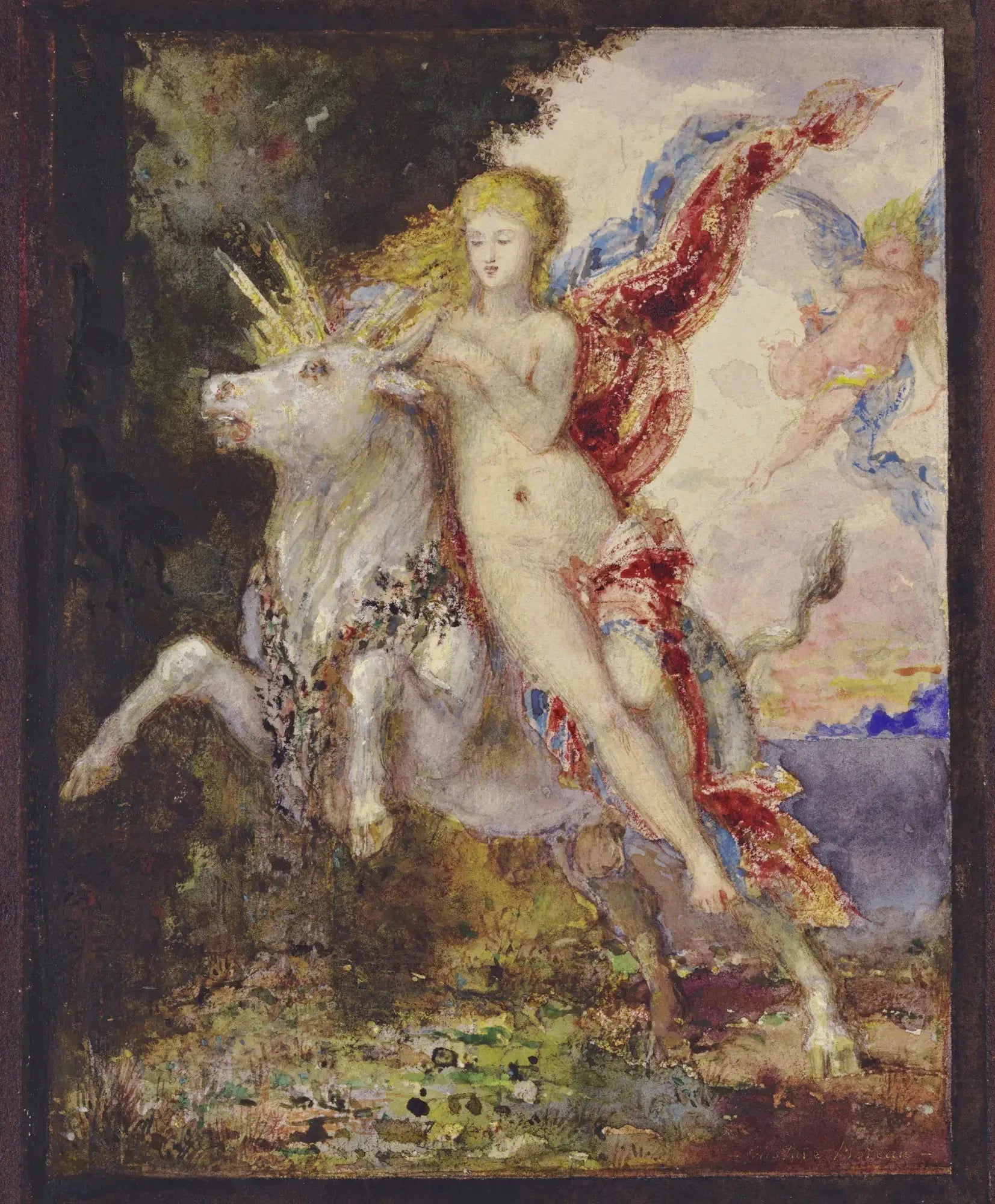 L'enlèvement d'Europe - Gustave Moreau image 1 copie de tableau peinte à la main