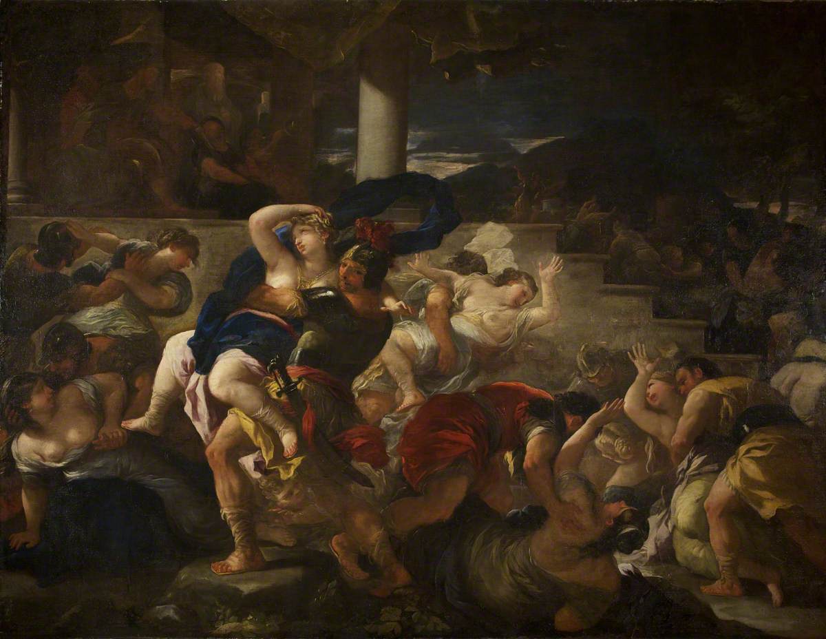 L'enlèvement des Sabines - Luca Giordano image 1 reproduction de peinture à l’huile