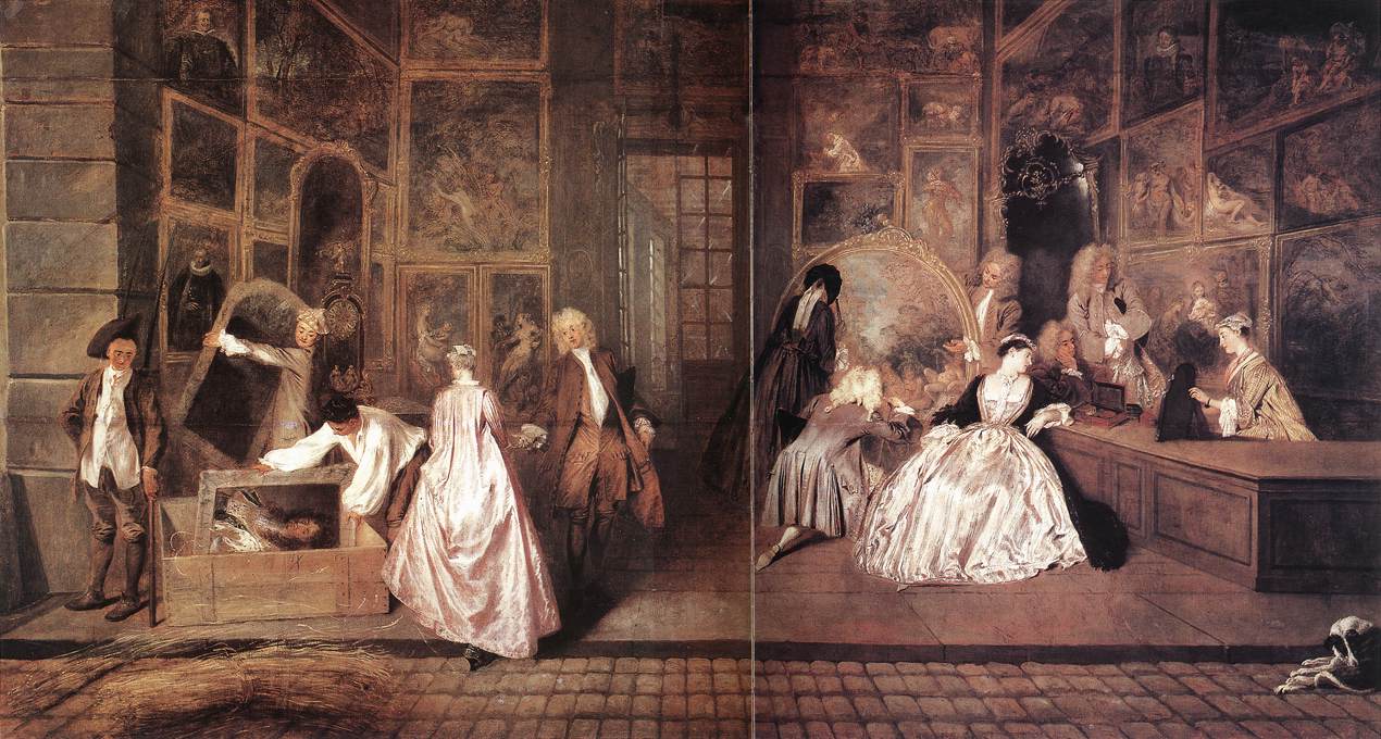 L'Enseigne de Gersaint - Antoine Watteau image 1 reproduction de peinture à l’huile