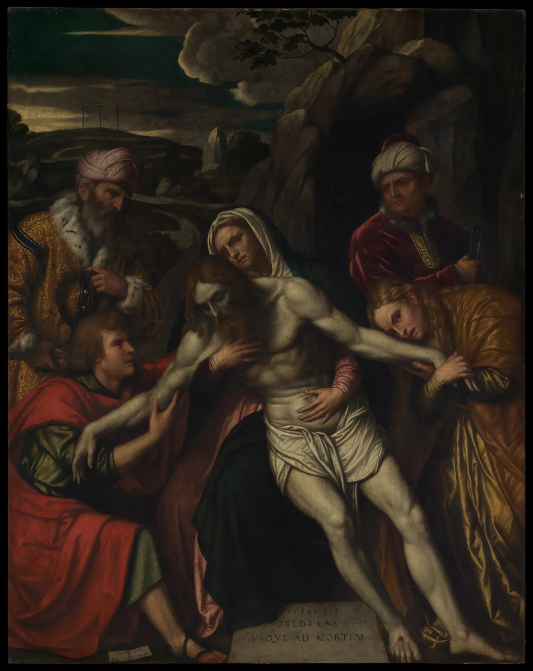 L'ensevelissement - Alessandro Bonvicino image 1 reproduction de peinture à l’huile