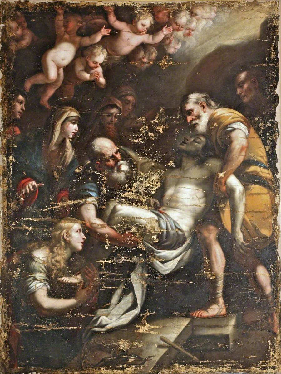 L'ensevelissement - Luca Giordano image 1 reproduction de peinture à l’huile
