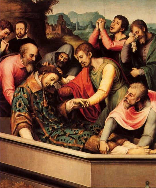 L'enterrement de saint Étienne - Juan de Juanes image 1 reproduction d’œuvre d’art à l’huile