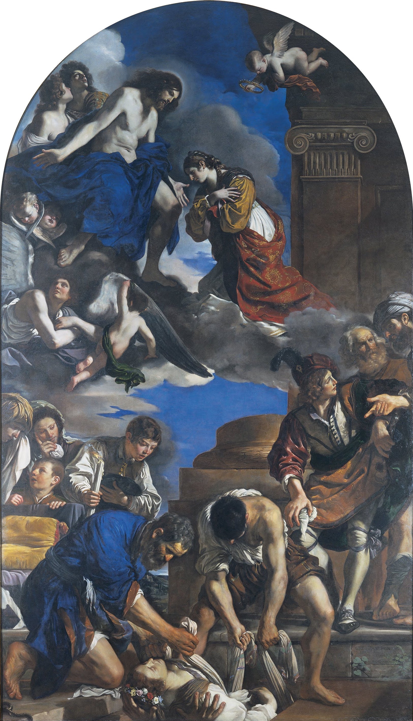 L'Enterrement de Sainte Pétronille - Guercino image 1 reproduction de peinture à l’huile