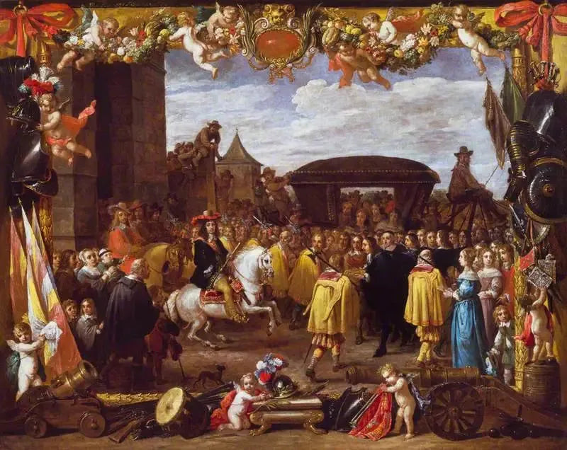 L'entrée de Don Juan d'Autriche à Bruxelles - David Teniers le Jeune image 1 reproduction de peinture à l’huile