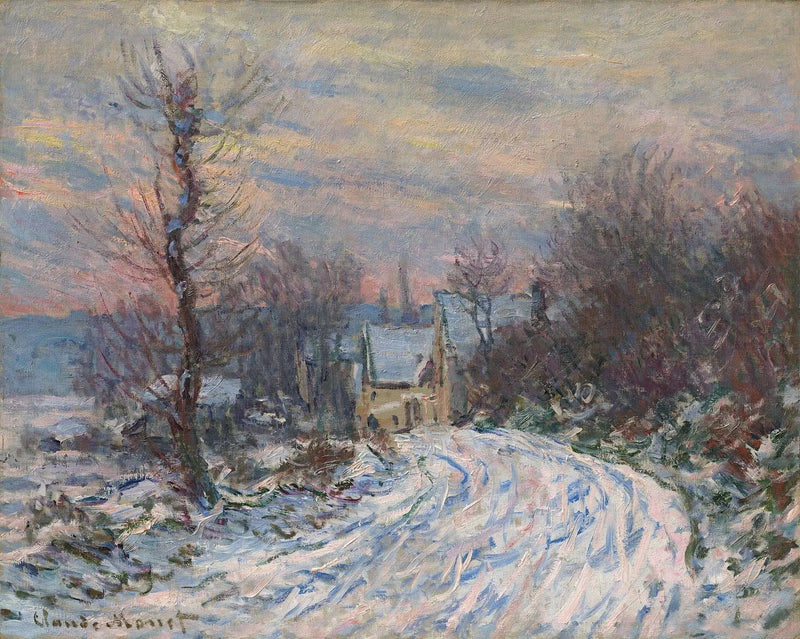 L'entrée de Giverny en hiver - Claude Monet