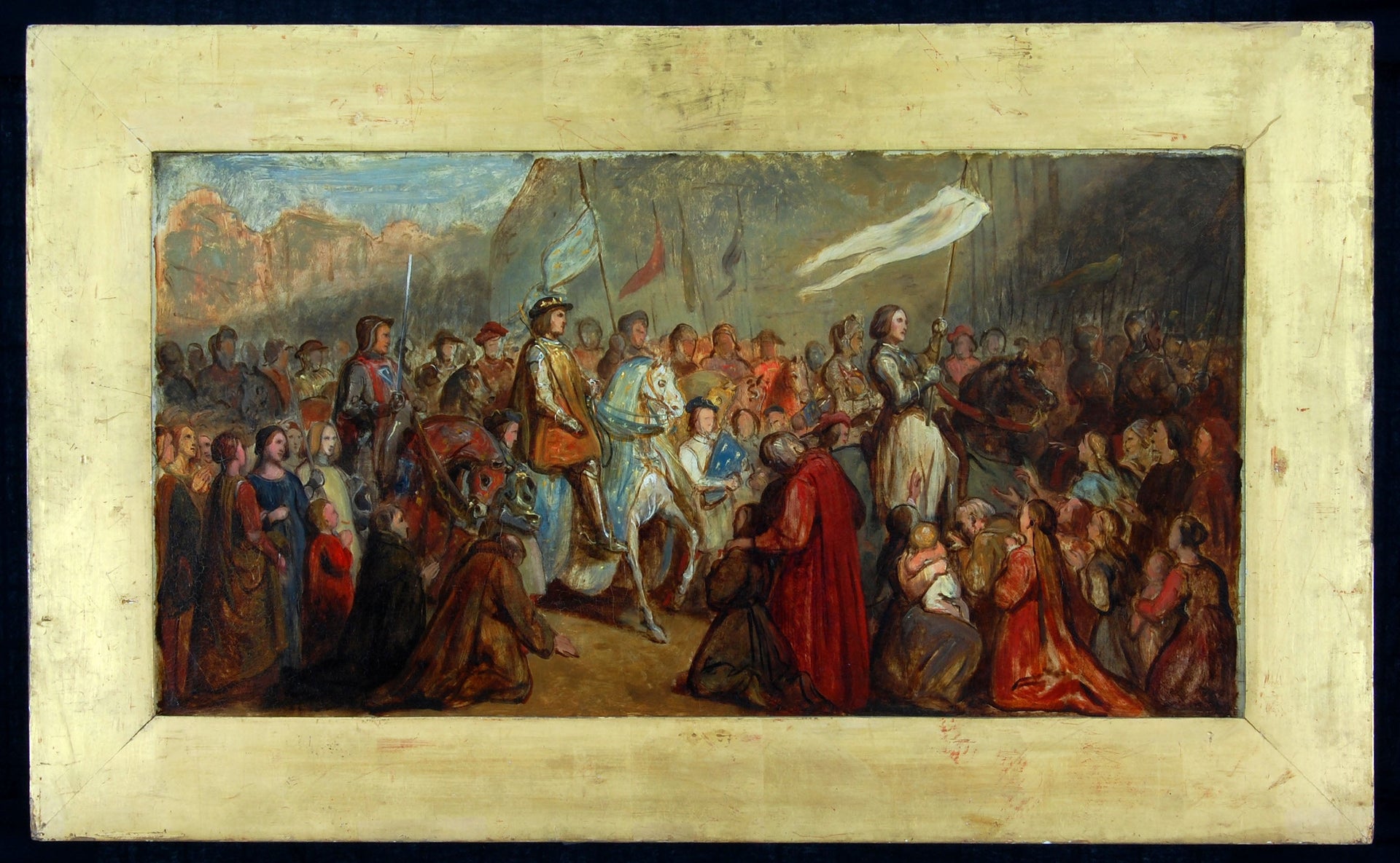 L'entrée de Jeanne d'Arc et de Charles VII à Reims - Ary Scheffer image 1 reproduction de peinture à l’huile