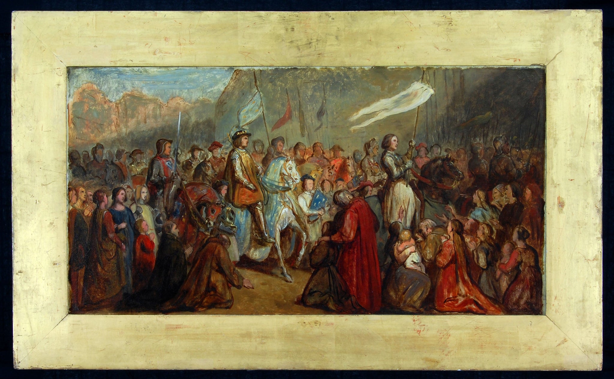 L'entrée de Jeanne d'Arc et de Charles VII à Reims - Ary Scheffer image 1 reproduction de peinture à l’huile