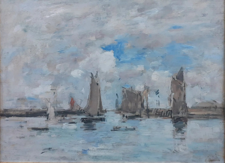 L'Entrée du port de Trouville - Eugène Boudin