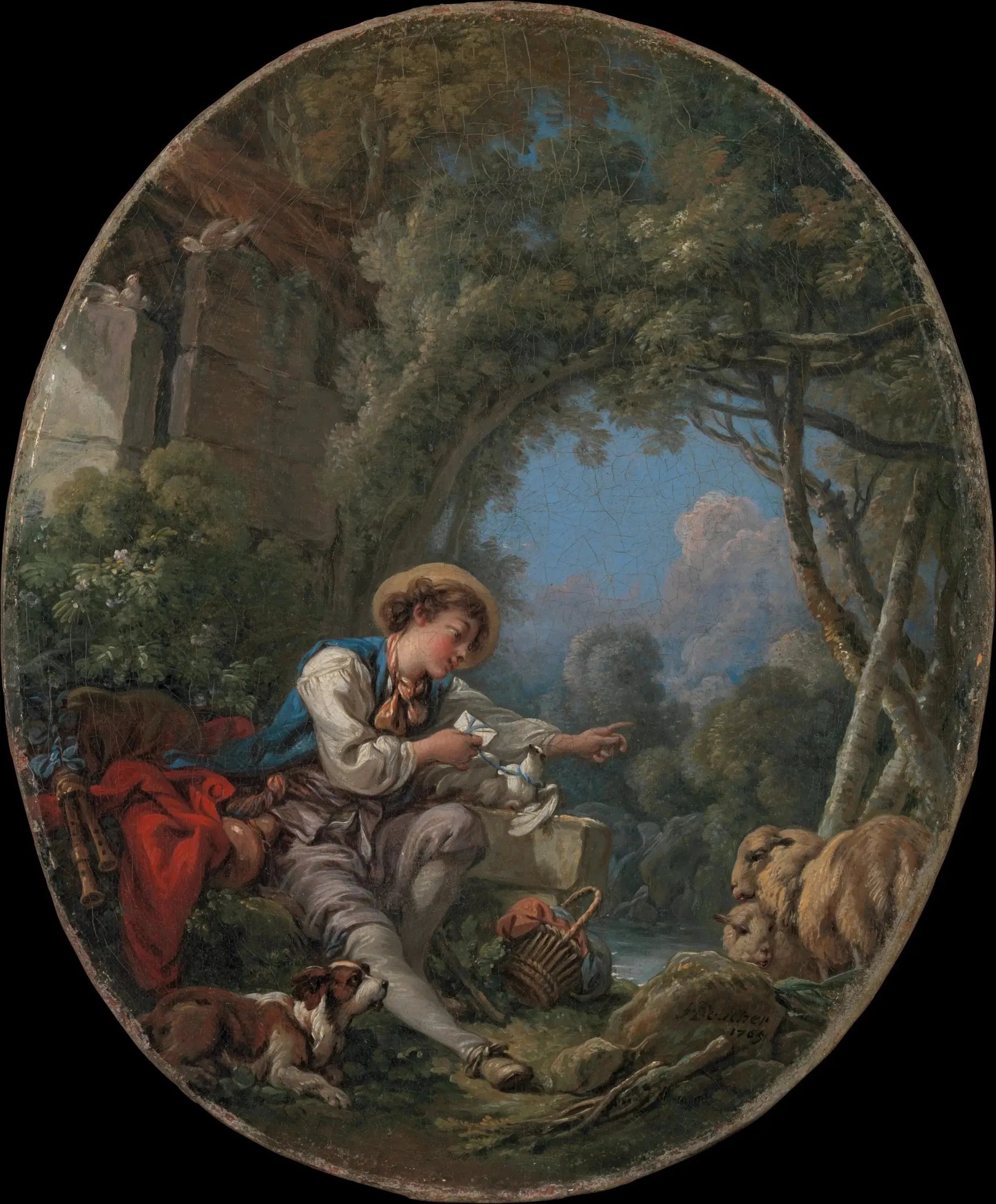 L'envoi du messager - François Boucher image 1 copie de tableau peinte à la main