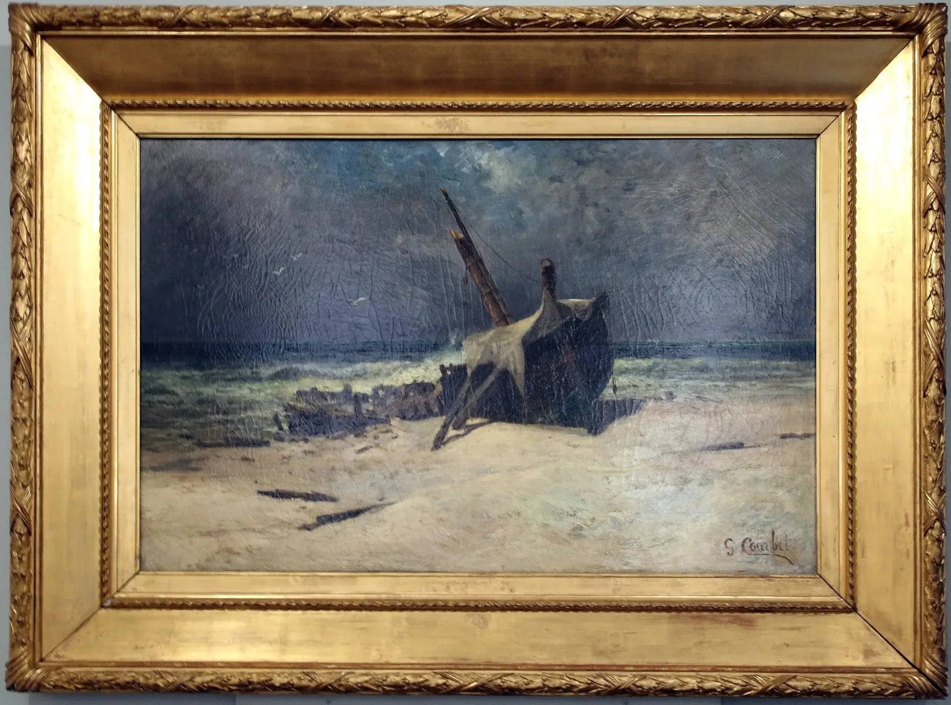 L'épave - Gustave Courbet image 1 copie peinte à la main à l’huile