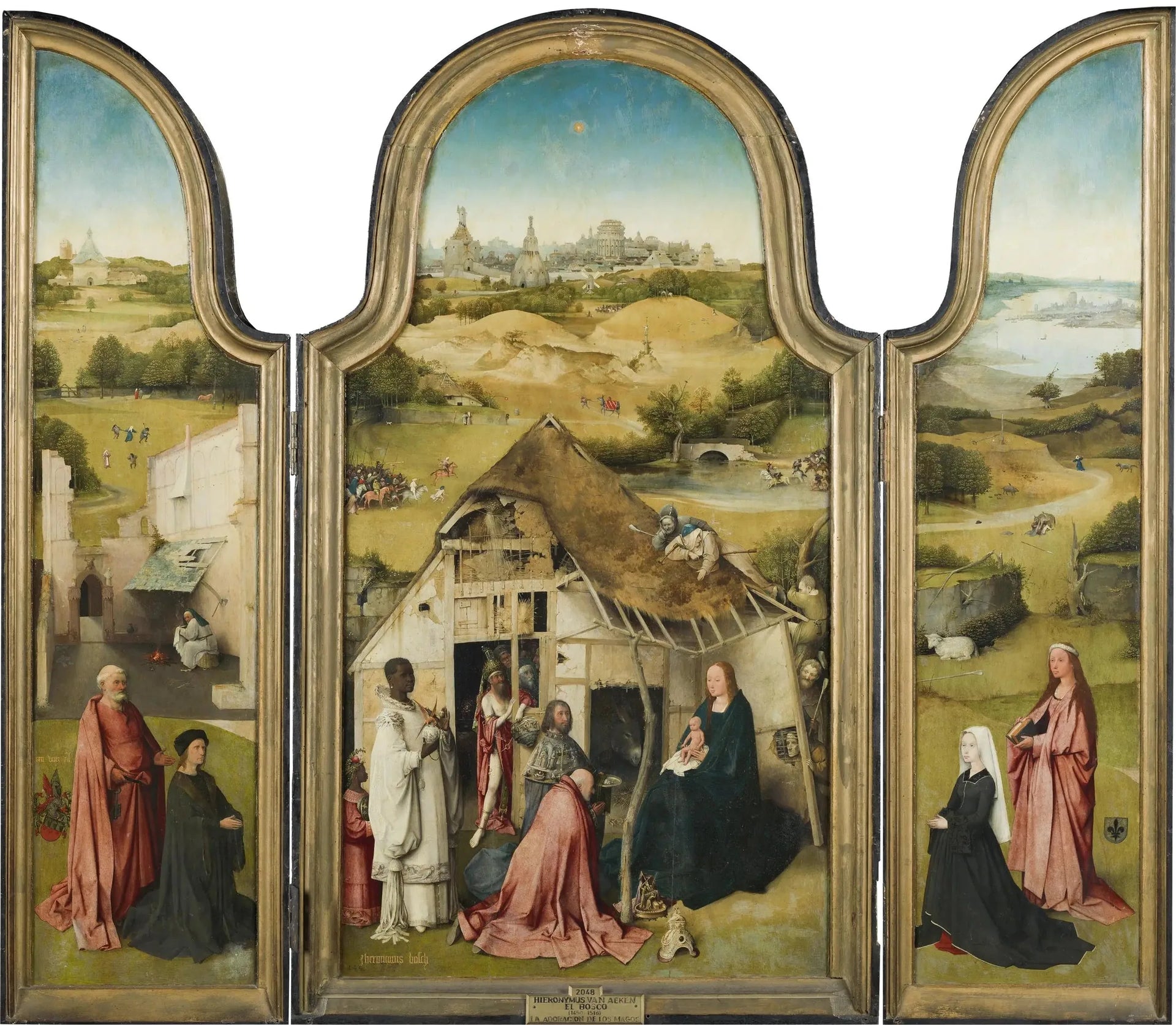 L'Épiphanie - Hieronymus Bosch image 1 copie peinte à la main à l’huile