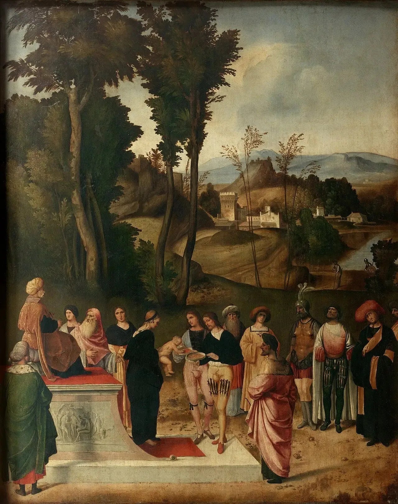 L'Épreuve du feu de Moïse - Giorgione image 1 reproduction d’œuvre d’art à l’huile