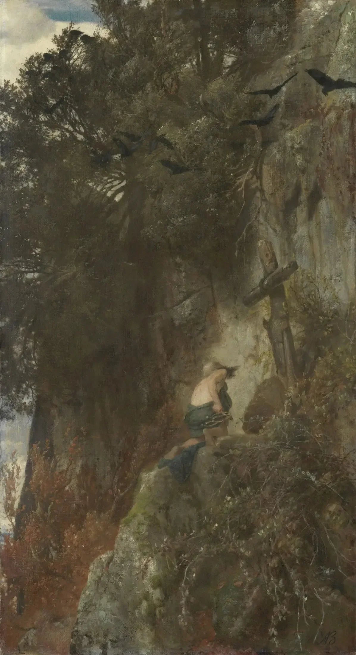 L'ermite - Arnold Böcklin image 1 reproduction de peinture à l’huile