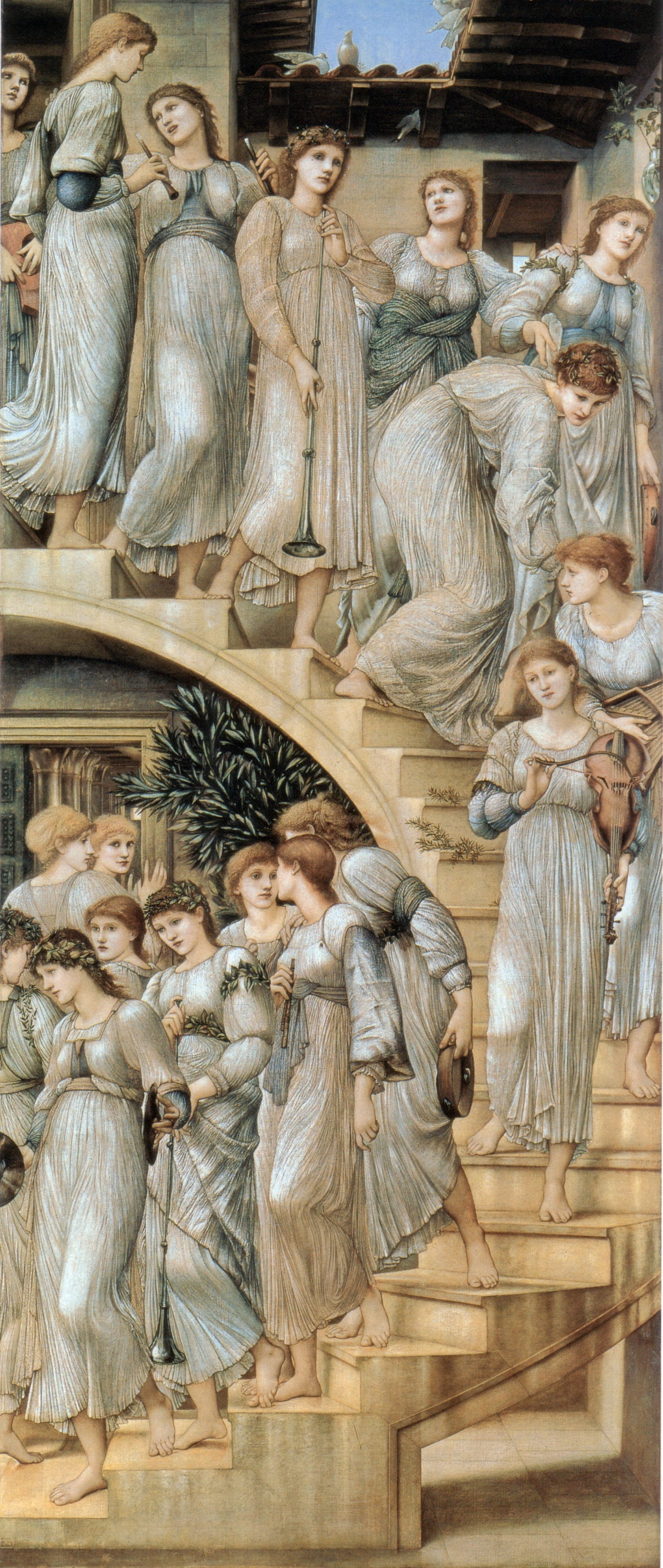 L'Escalier d'or - Edward Burne-Jones image 1 copie peinte à la main à l’huile