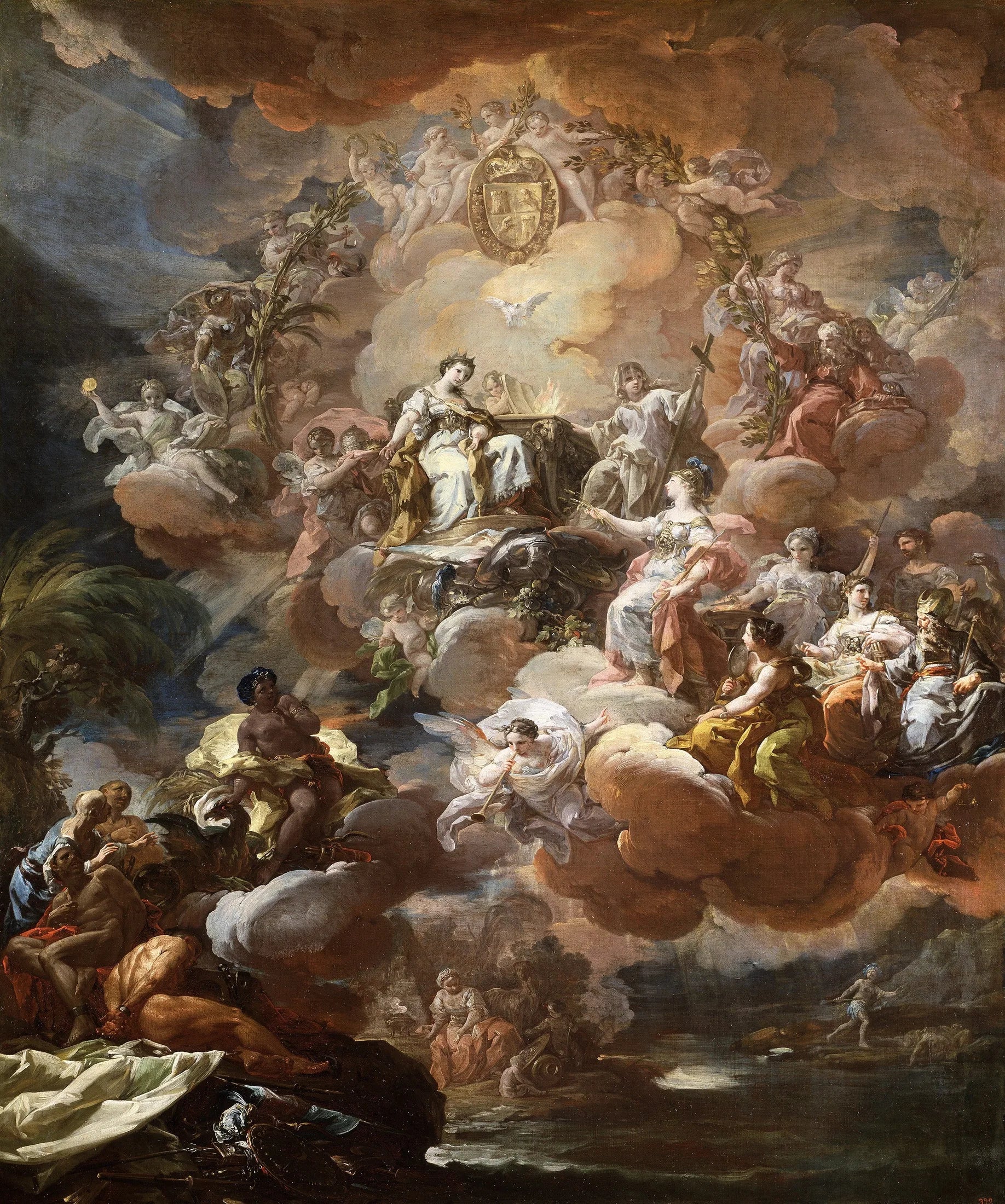 L'Espagne rend hommage à la Religion et à l'Église - Corrado Giaquinto image 1 reproduction de peinture à l’huile