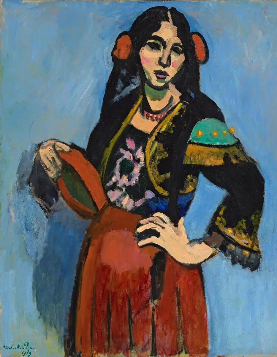 L'Espagnole au tambourin - Henri Matisse image 1 reproduction artisanale de tableau