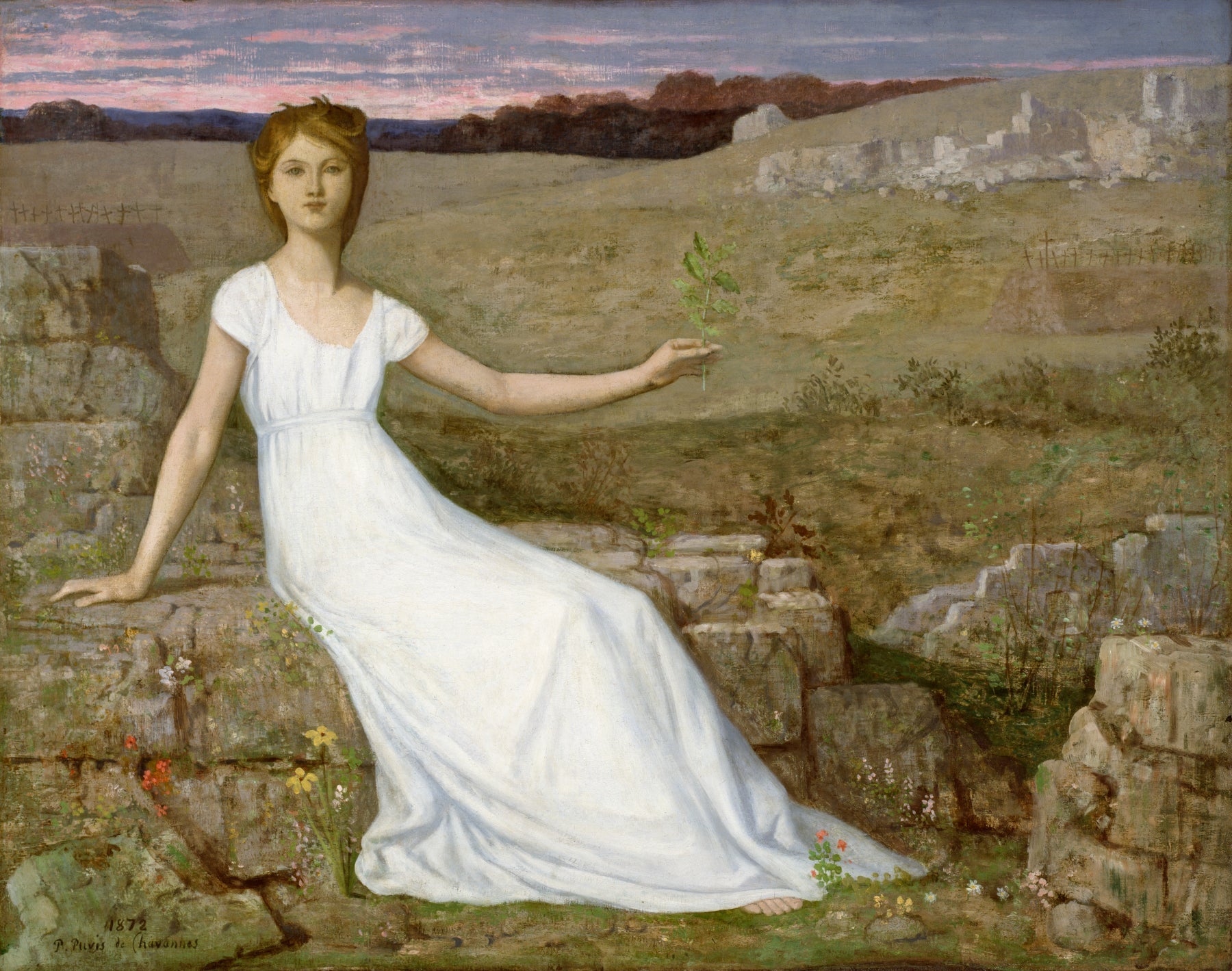L'Espérance - Pierre Puvis de Chavannes image 1 reproduction de peinture à l’huile