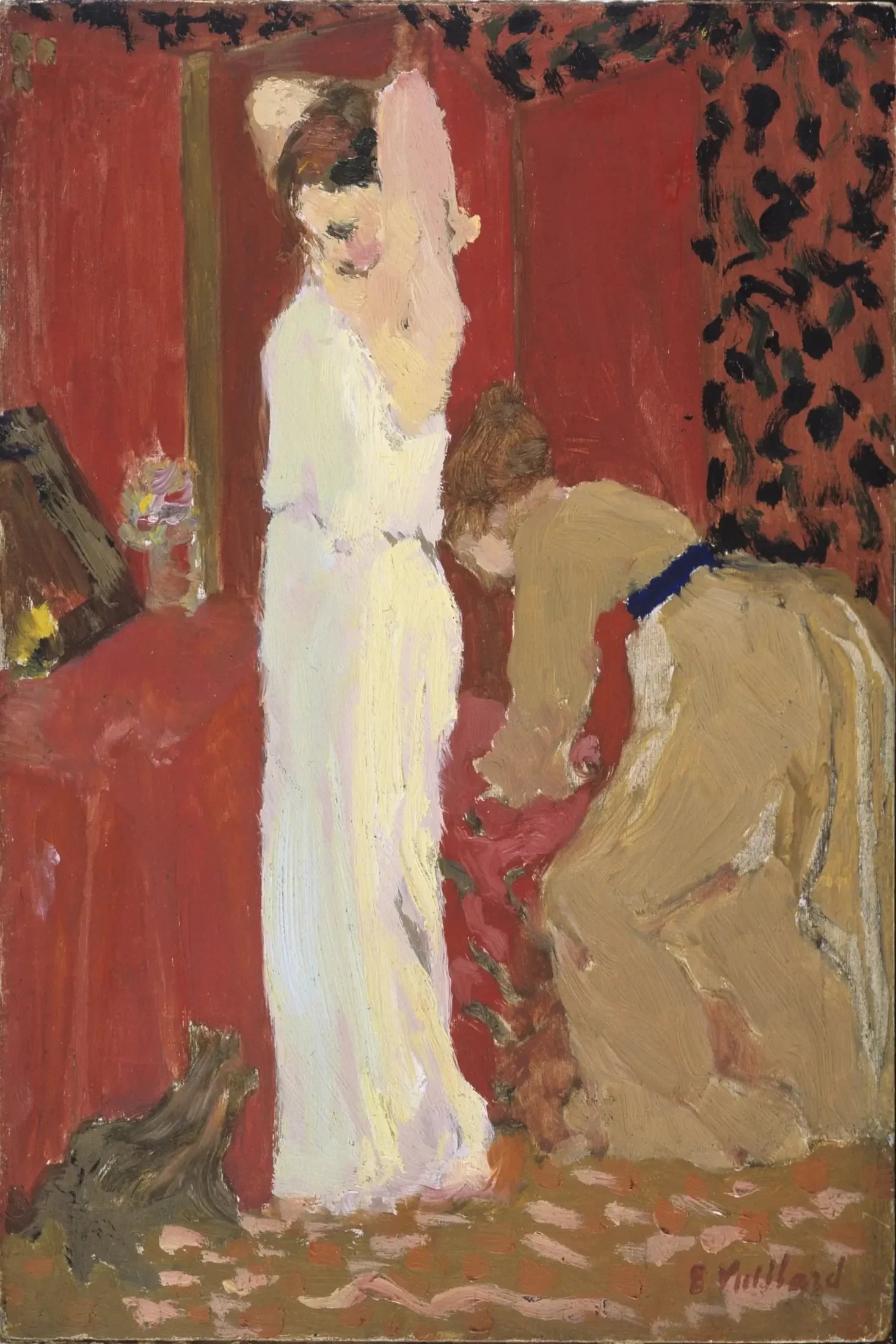 L'Essaiage ; Actrice dans sa loge - Édouard Vuillard image 1 reproduction de peinture à l’huile