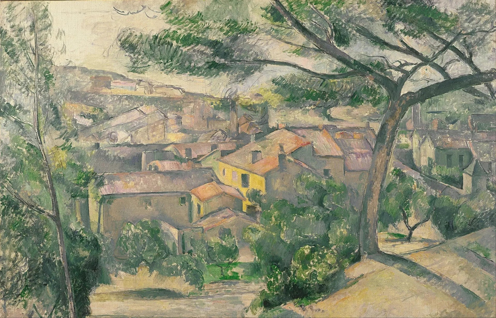 L'Estaque le matin, vu à contre-jour - Paul Cézanne image 1 copie de tableau peinte à la main