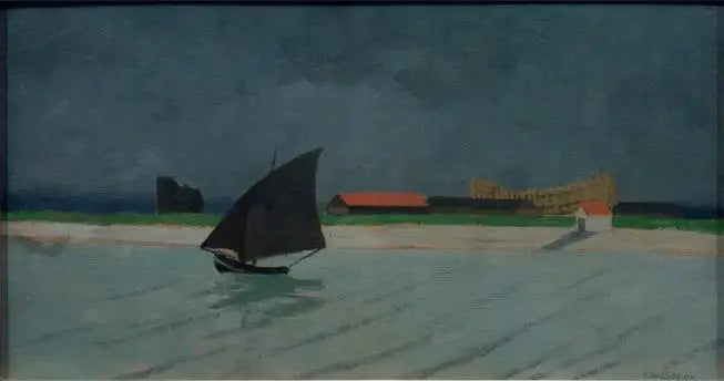 L'Estuaire de la Seine - Félix Vallotton image 1 copie peinte à la main à l’huile