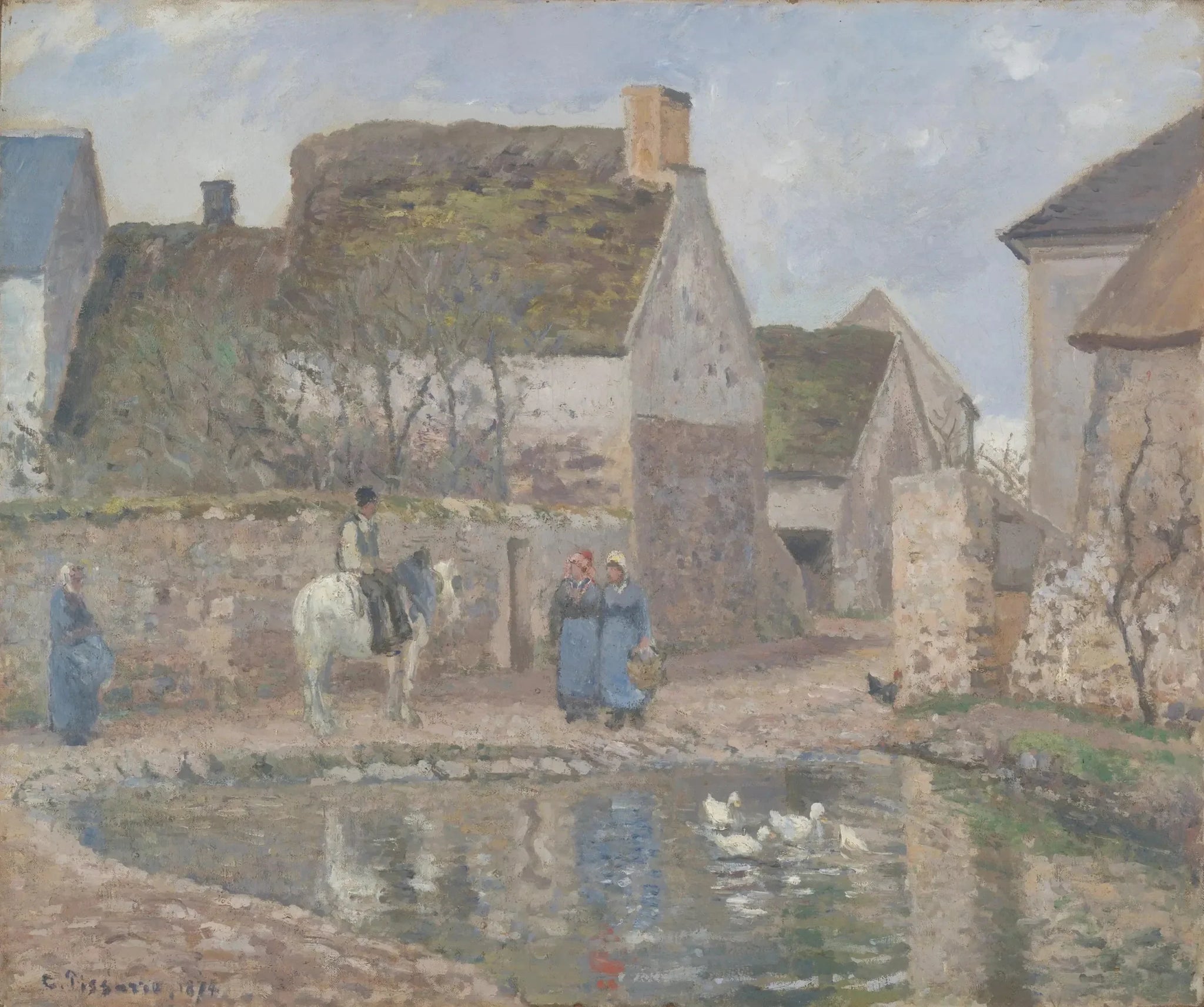 L'étang aux canards d'Ennery - Camille Pissarro image 1 tableau peint à l’huile sur toile