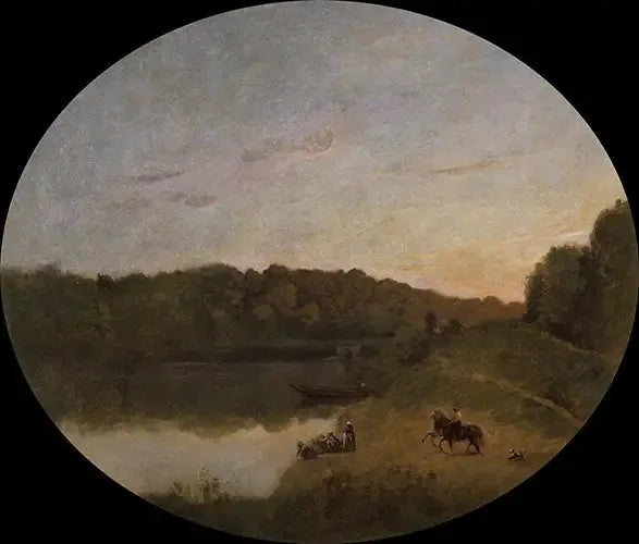 L'étang de Ville-d'Avray - Jean-Baptiste Camille Corot image 1 copie de tableau peinte à la main
