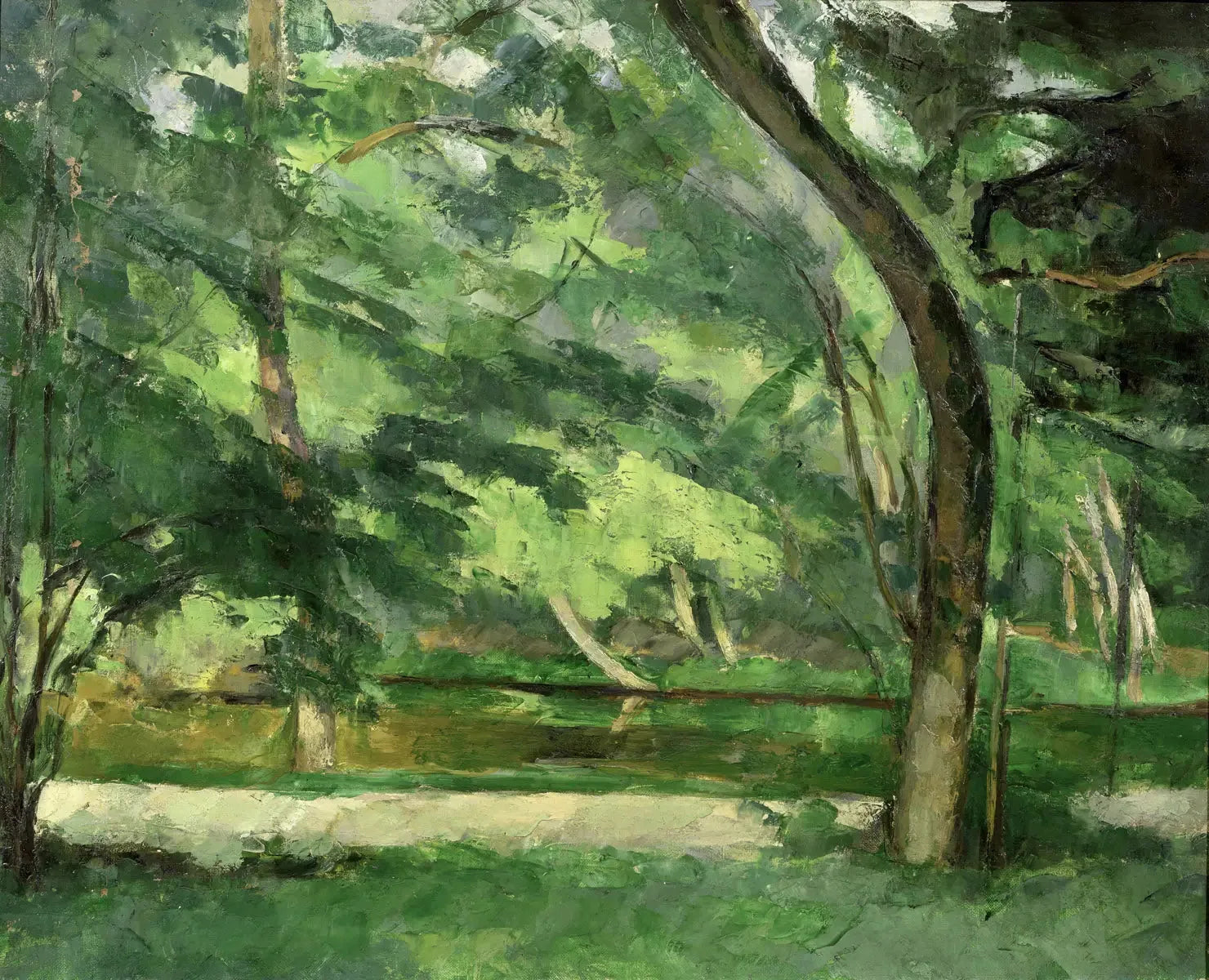 L'Étang des Sœurs à Osny, près de Pontoise - Paul Cézanne image 1 reproduction de peinture à l’huile