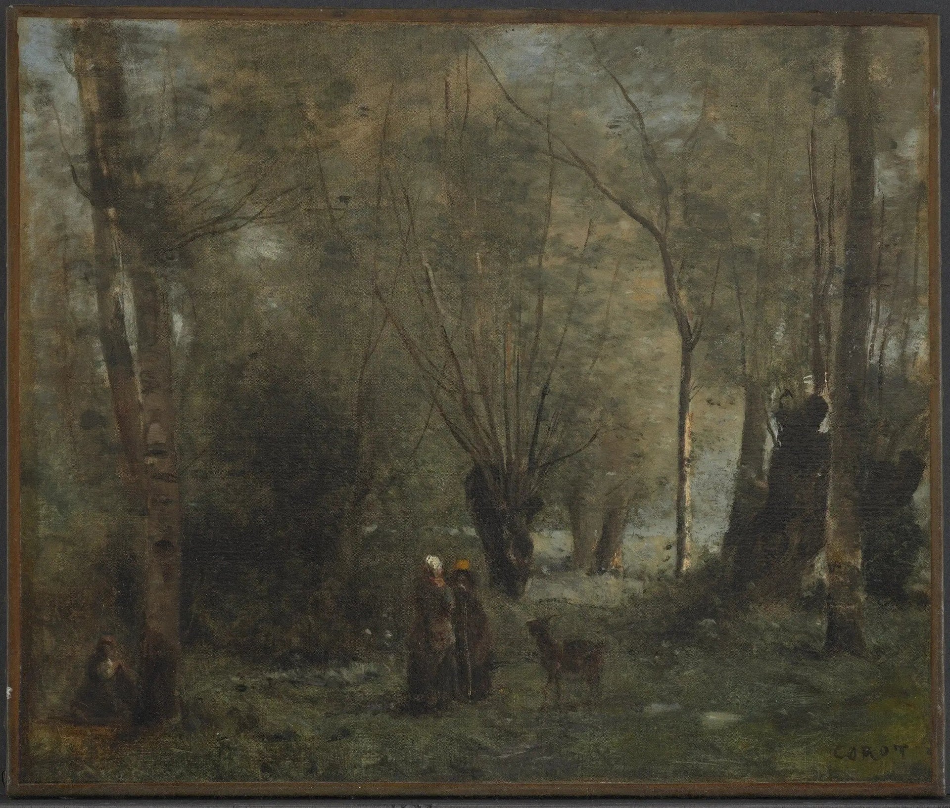 L'étang - Jean-Baptiste Camille Corot image 1 reproduction artisanale de tableau