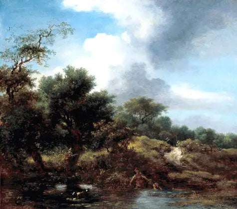 L'étang - Jean-Honoré Fragonard image 1 copie peinte à la main à l’huile