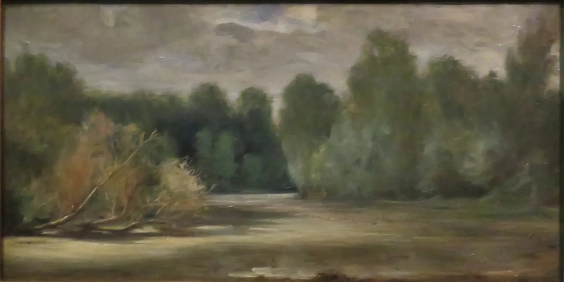 L'étang, près du Louroux - Eugène Delacroix image 1 copie de tableau peinte à la main