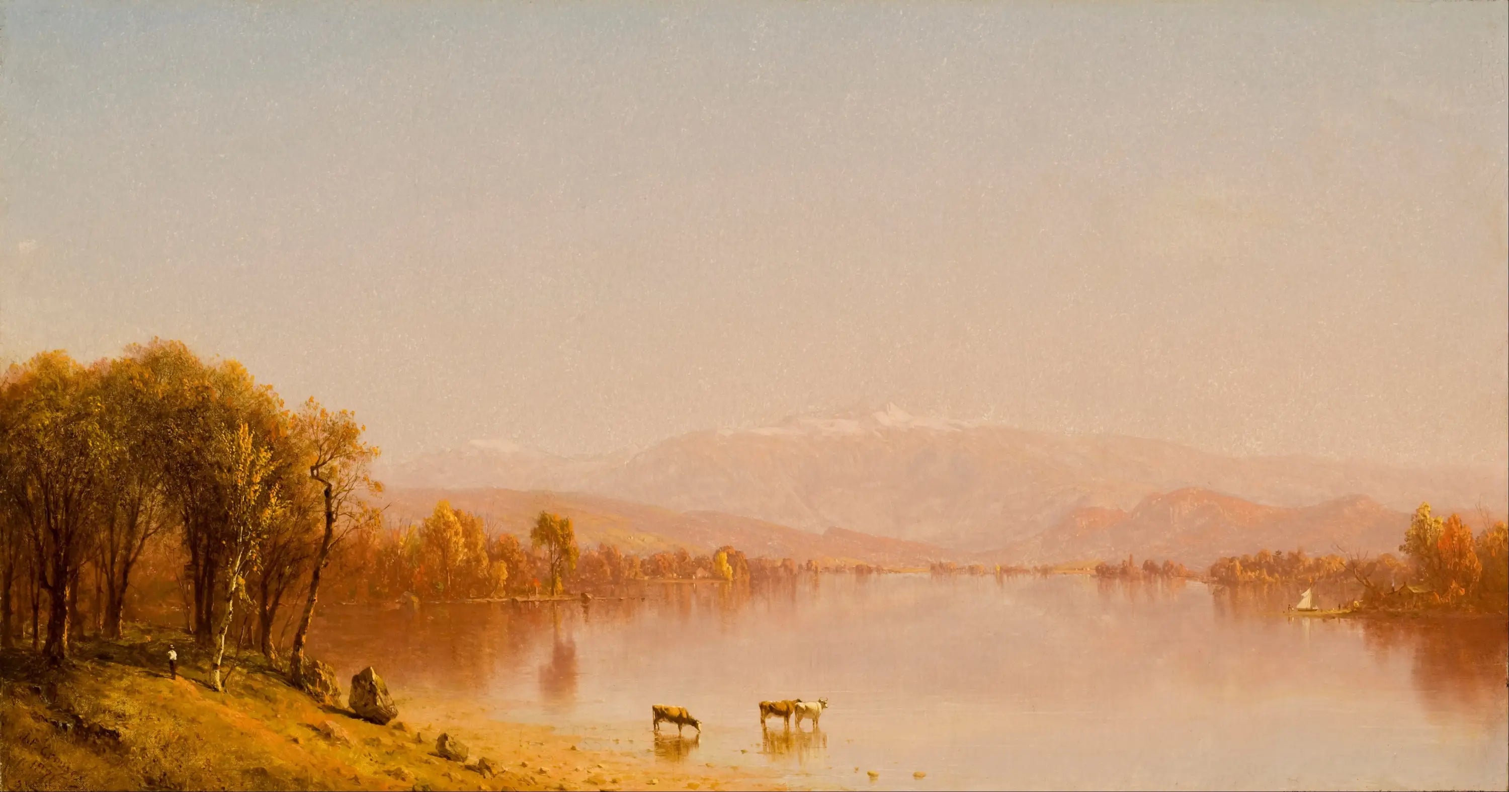 L'été indien dans les Montagnes Blanches - Sanford Robinson Gifford image 1 copie de tableau peinte à la main