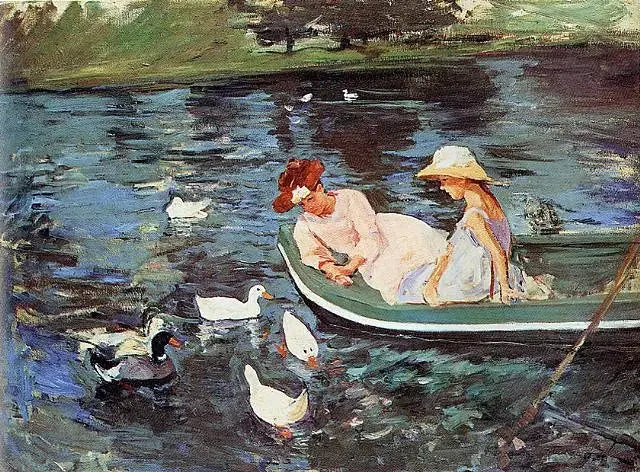 L'été - Mary Cassatt image 1 reproduction de peinture à l’huile
