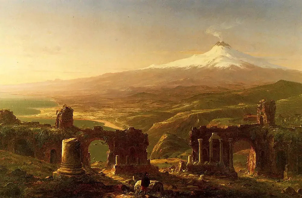 L'Etna de Taormina - Thomas Cole image 1 copie peinte à la main à l’huile