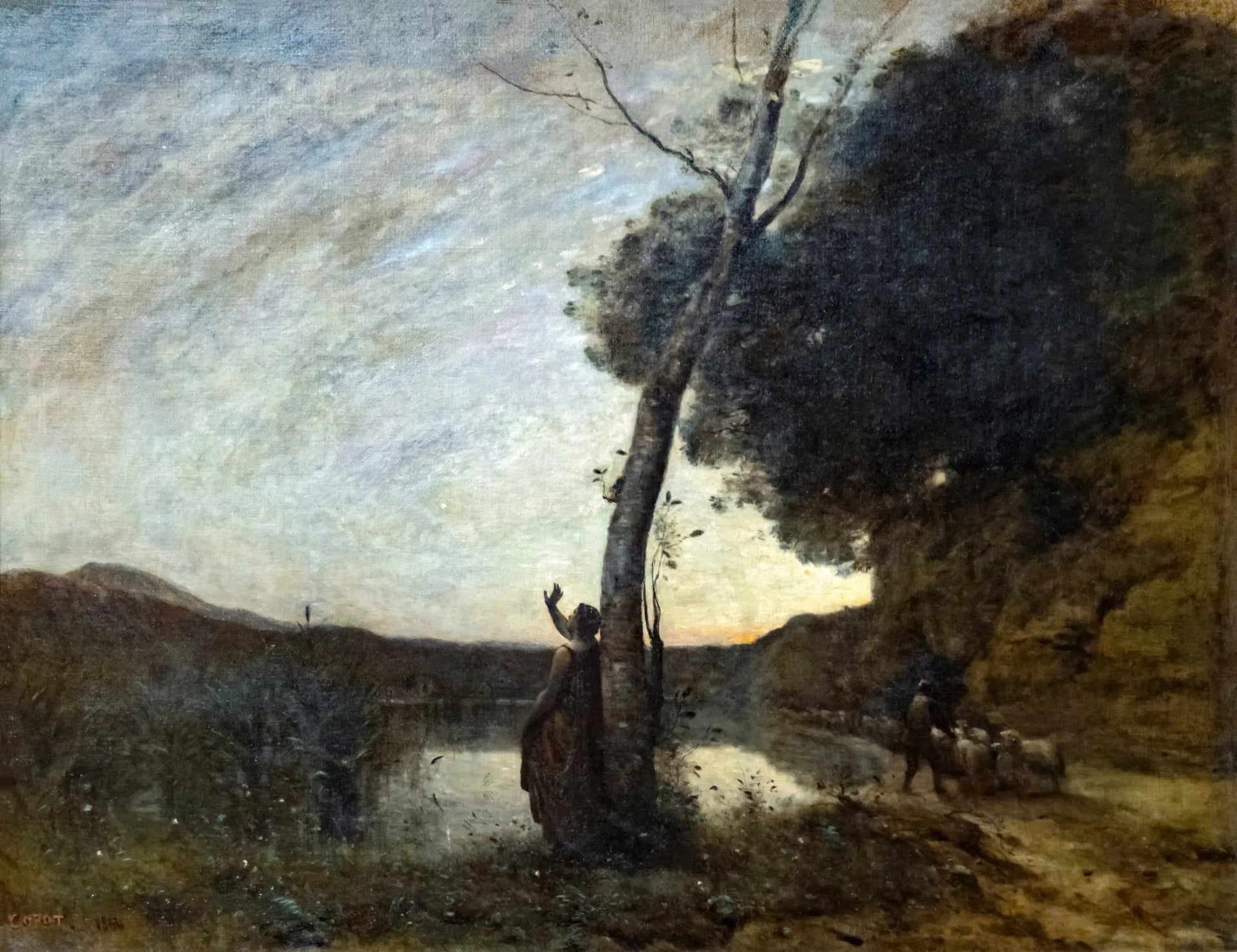L'Étoile du berger - Jean-Baptiste Camille Corot image 1 reproduction artisanale de tableau