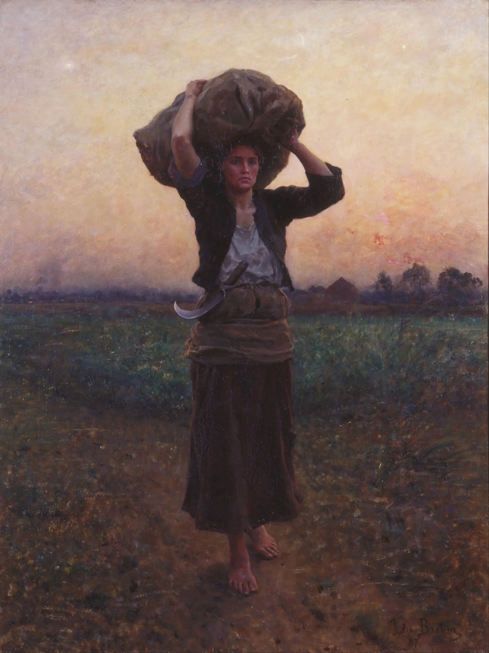 L'étoile du berger - Jules Breton image 1 reproduction réalisée par Alpha Reproduction