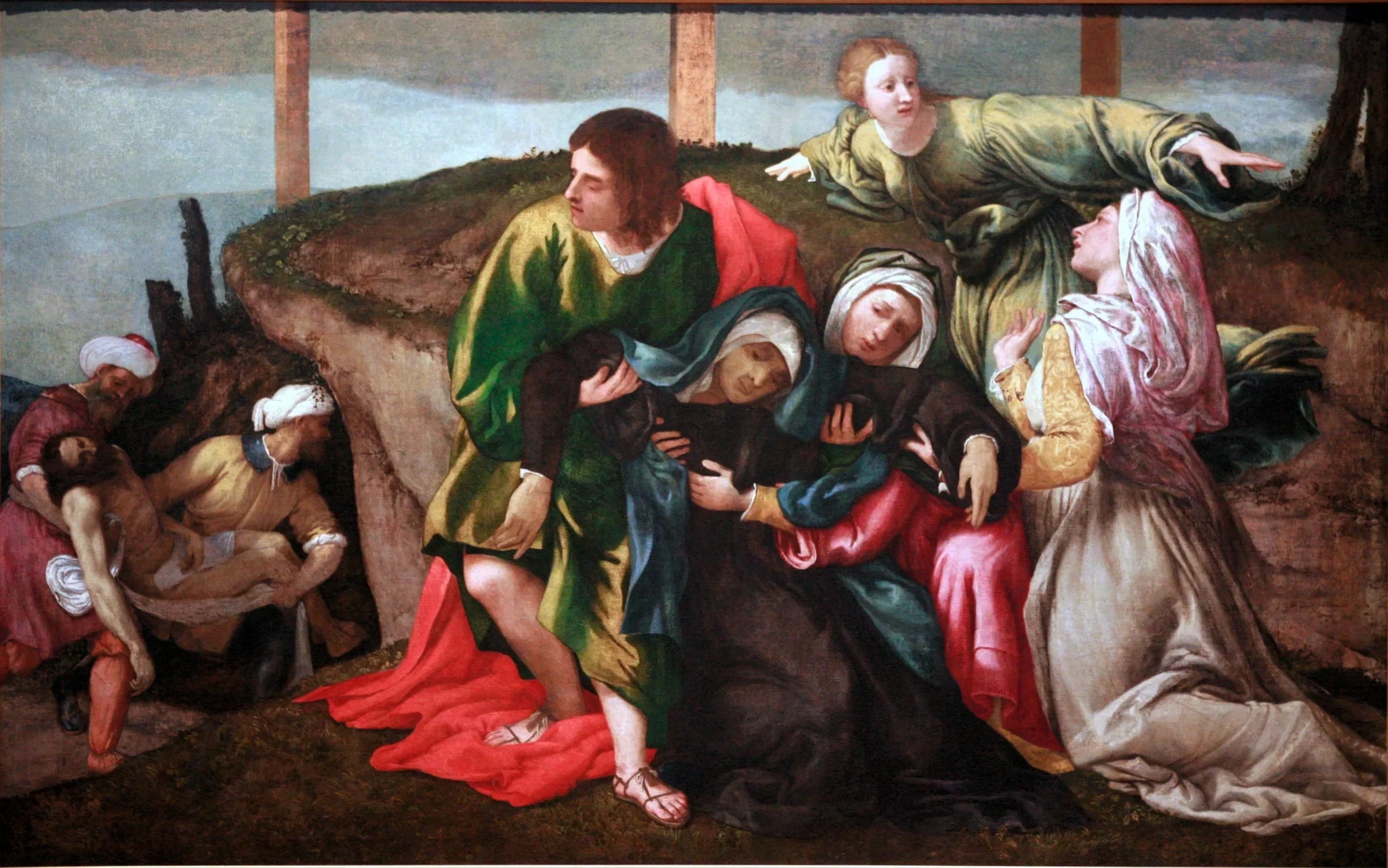 L'Évanouissement de la Vierge pendant le transport du Christ - Lorenzo Lotto image 1 copie de tableau peinte à la main